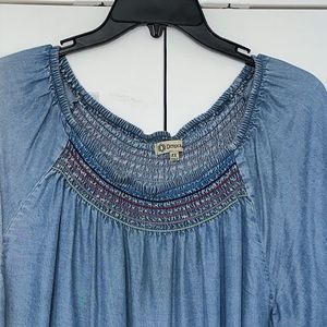 UEC Democracy Chambray and smocked dress size 1X